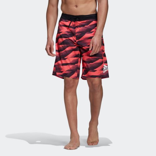 Knee length graphic board shorts