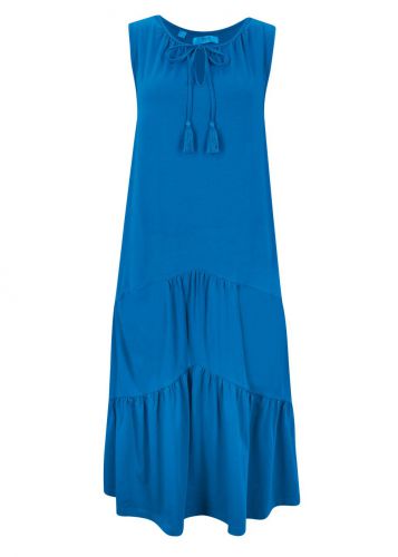 Sukienka z dżerseju z bawełny organicznej bonprix lazurowy niebieski