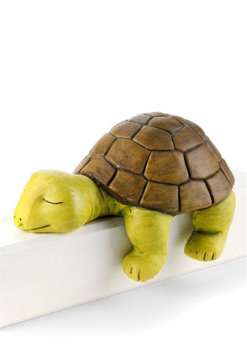 Figura dekoracyjna  "żółw emmi" bonprix zielono-szary