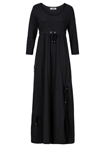 Sukienka shirtowa, rękawy 3/4 bonprix czarny