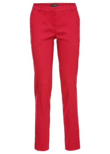 Spodnie biznesowe ze stretchem bonprix czerwony