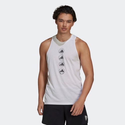 Run logo tank top