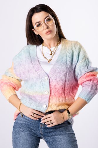 pastelowy sweter ombre