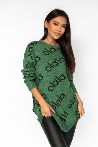 Sweter w graficzny print