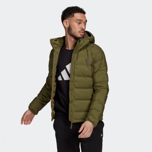 Helionic hooded down jacket