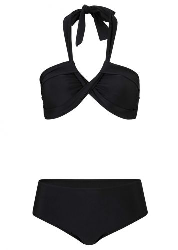 Bikini bandeau (2 części) bonprix czarny