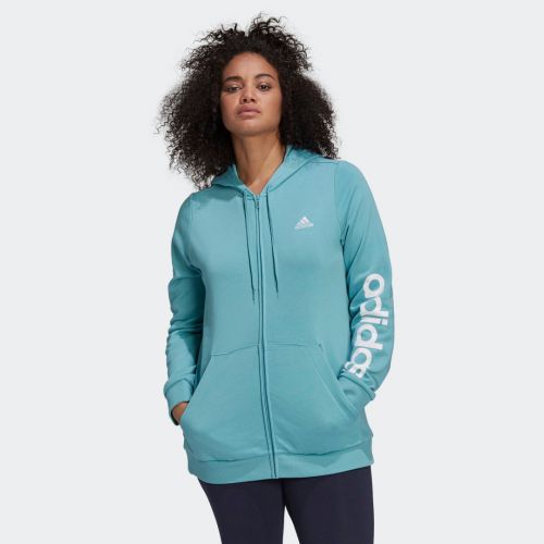 Essentials logo full-zip hoodie (plus size)