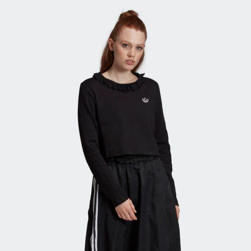 Ruffle crew sweatshirt