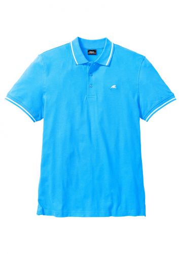 Shirt polo, krótki rękaw bonprix turkusowy