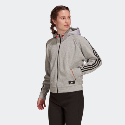 Adidas sportswear morphlon hooded track top