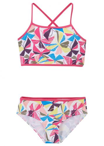 Bikini dziewczęce (2 części) bonprix różowy - kolorowy