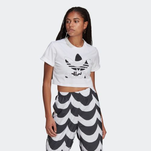 Marimekko trefoil infill cropped tee