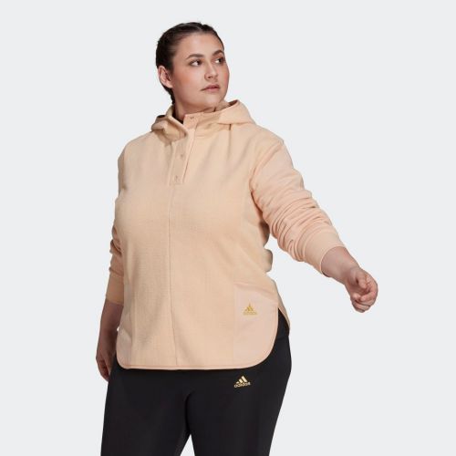 Essentials golden logo sherpa hoodie (plus size)