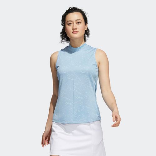 Jacquard primeblue sleeveless polo shirt