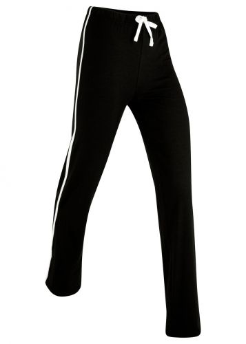 Spodnie shirtowe ze stretchem, długie, level 1 bonprix czarny