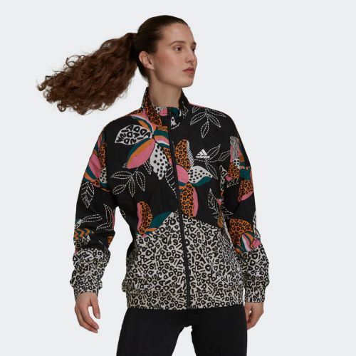 Farm rio print relaxed lightweight windbreaker