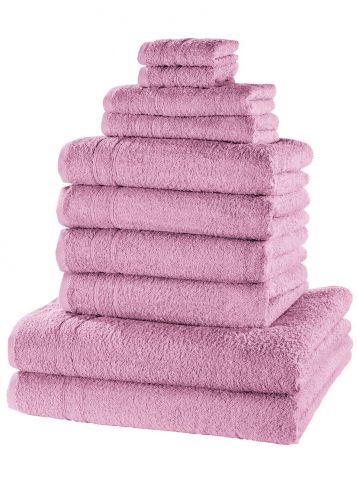 Komplet ręczników (10 części) bonprix dymny lila