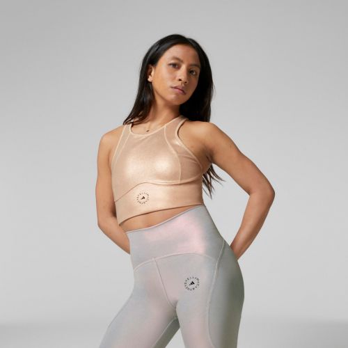 Adidas by stella mccartney shiny training crop top