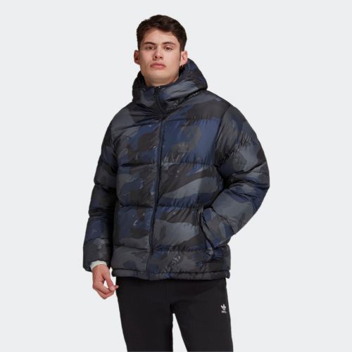 Down camo puffer jacket