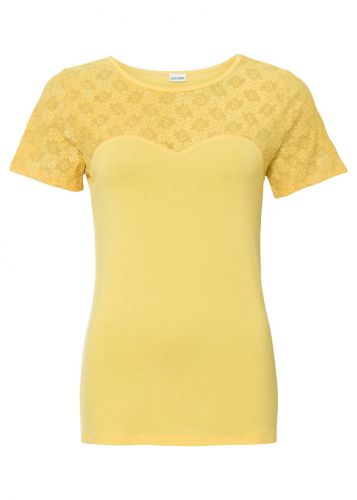 Shirt bonprix żółty kremowy