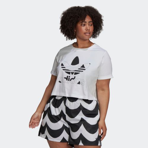 Marimekko trefoil infill cropped tee (plus size)