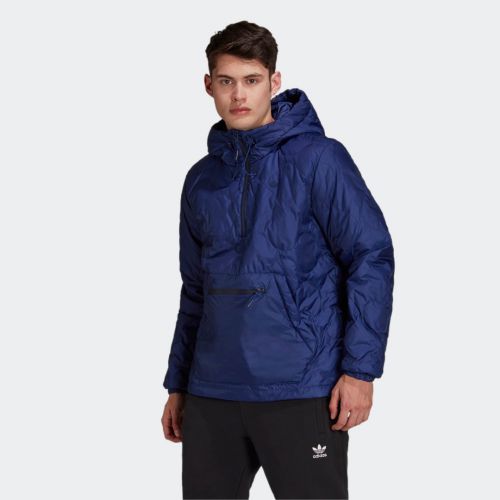 Down quilted half-zip puffer jacket