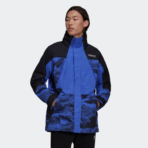 Adidas adventure allover print blocked outdoor jacket