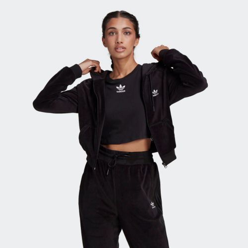 Loungewear cropped full zip hoodie