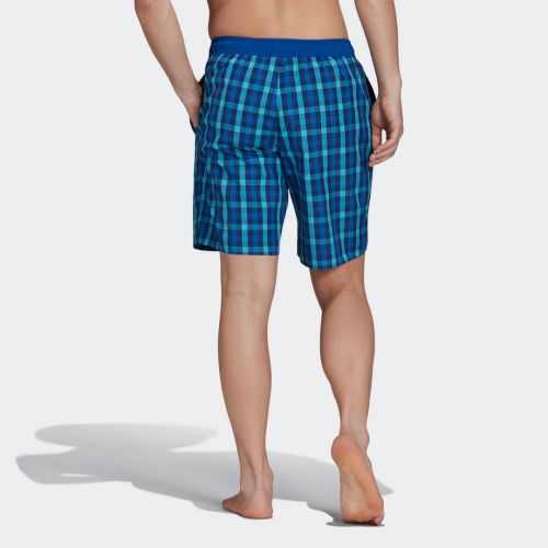 Classic-length check swim shorts